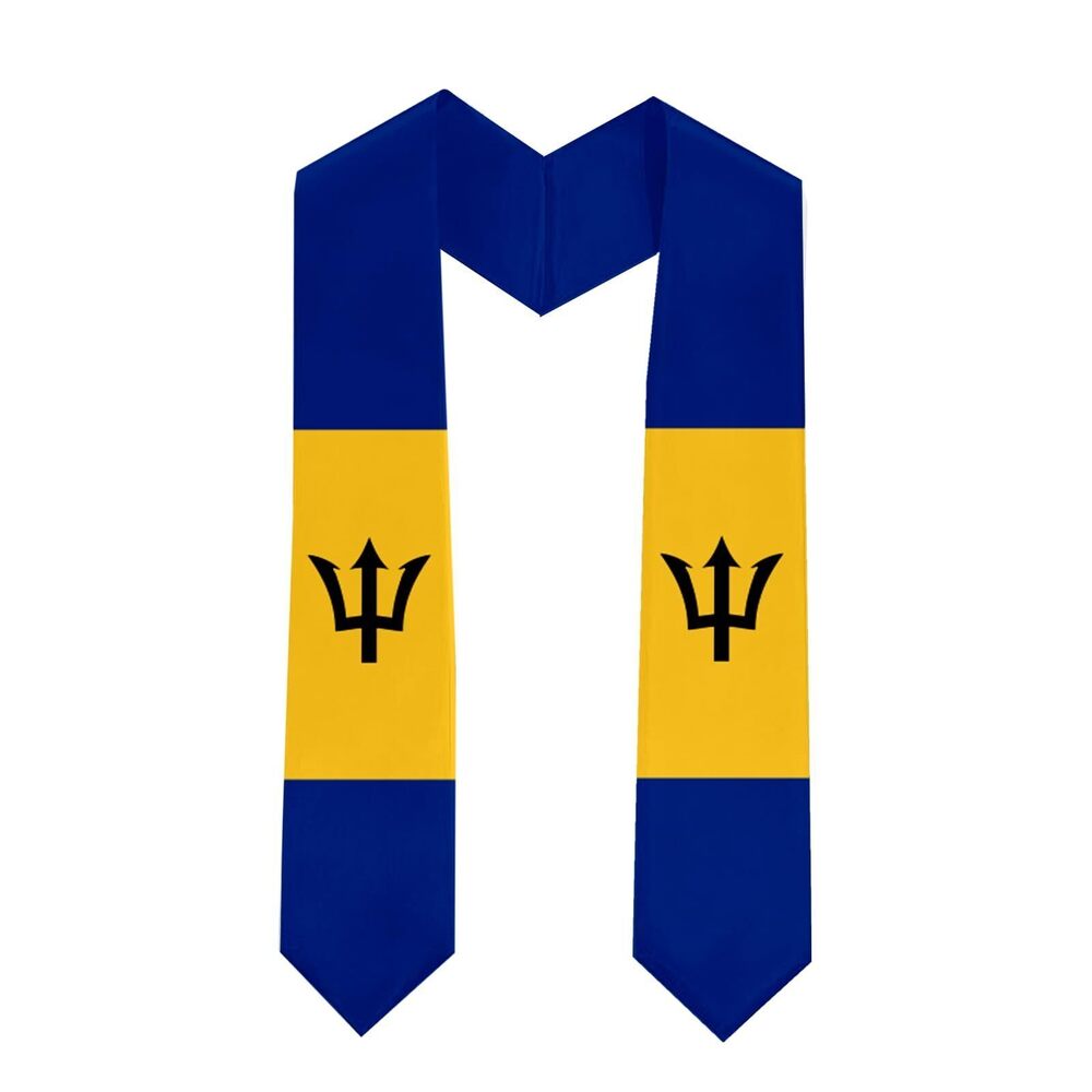 4676 Class of 2025 Barbados Flag Graduation Stole Celebrate Your Academic